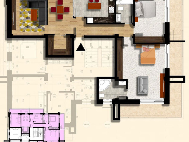 Apartament nou, 3 camere  decomandat,  131 mp, Bucium, de vanzare,  (Hanul Trei Sarmale) 141841
