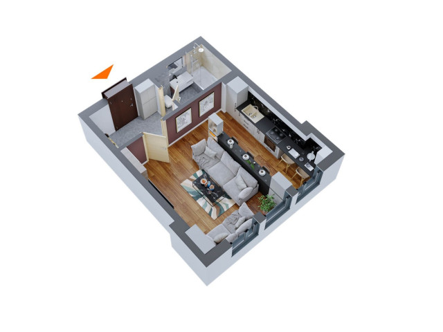 1 camera,  semidecomandat,  37 mp, de vanzare apartament nou in zona Canta,  (Bariera) 145008