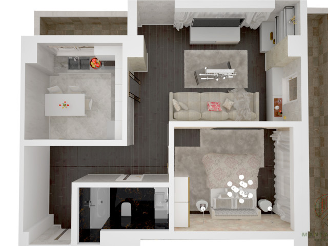 Apartament nou de vanzare, 2 camere,  decomandat,  58 mp, Frumoasa,  (Lidl) 147415