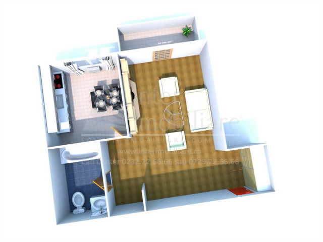De vanzare apartament nou, 2 camere,  decomandat,  42 mp, Nicolina,   140222