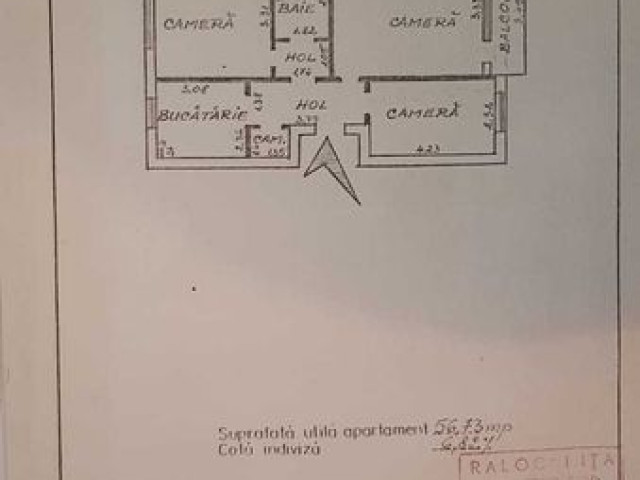 Tatarasi apartament  57 mp, 3 camere,  decomandat, de vanzare,  (TUDOR CENTER) 143179
