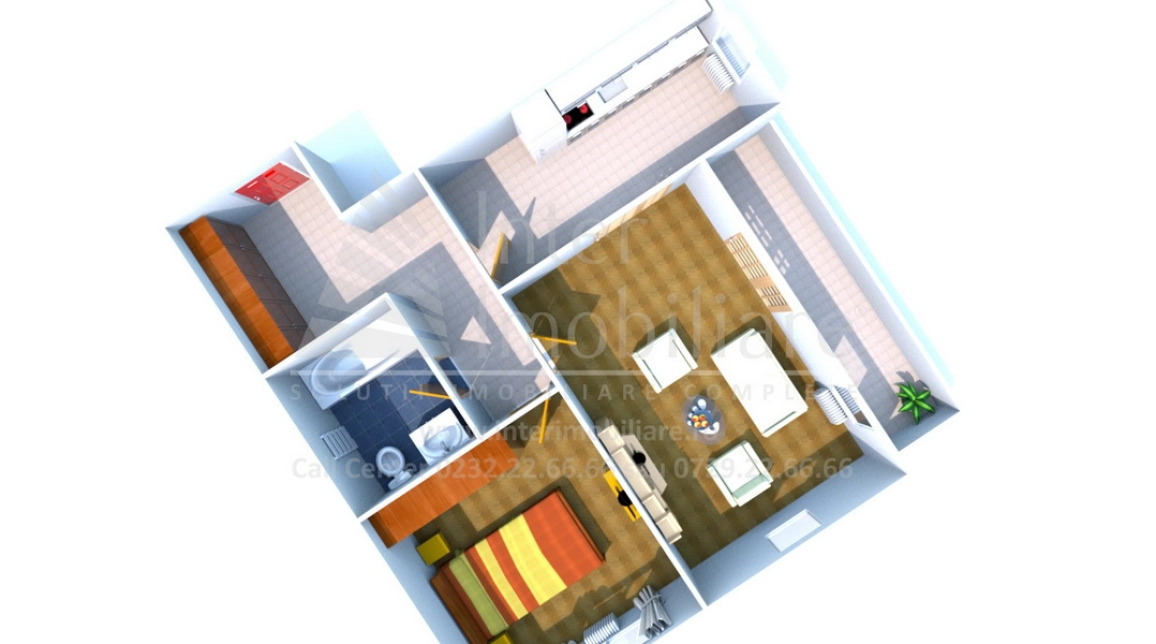 Oferta De vanzare apartament nou, 2 camere, decomandat, 63 mp, Copou,  AL. Sadoveanu imagine 1