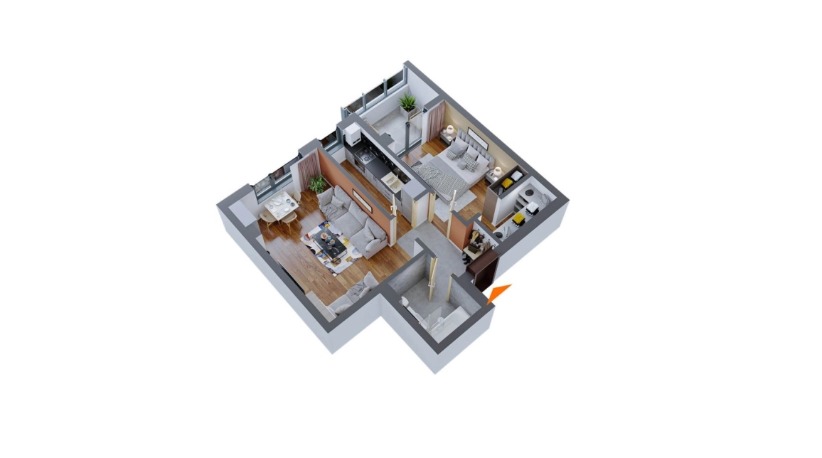 Oferta 2 camere, decomandat, 58 mp, de vanzare apartament nou in zona Pacurari,  Bariera Dacia imagine 3