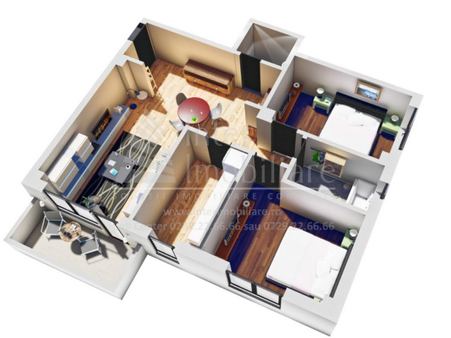 3 camere,  decomandat,  0 mp, de vanzare apartament in zona Popas Pacurari,  (Carrefour) 152308