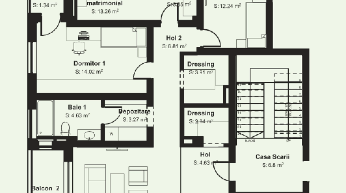 Oferta 4 camere, decomandat, 120 mp, de vanzare apartament nou in zona Bucium,  Plopii Fara Sot imagine 2
