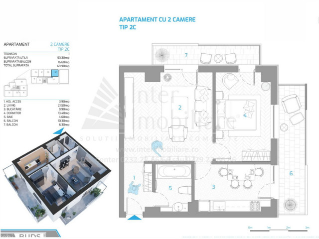 Nicolina apartament nou  70 mp, 2 camere,  decomandat, de vanzare,  (Rondul Vechi) 144444