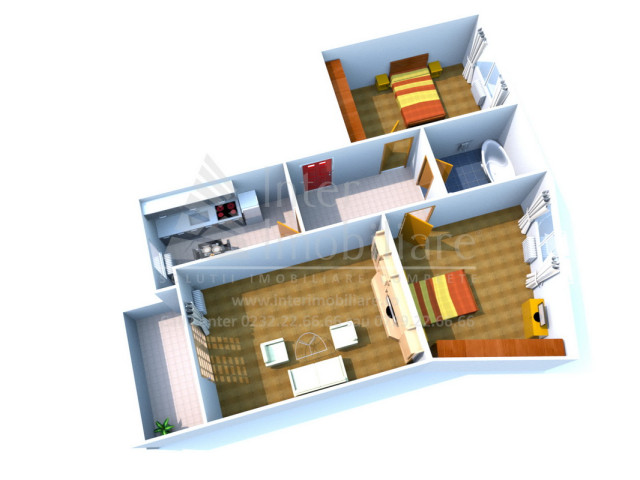 Pacurari apartament nou  75 mp, 3 camere,  decomandat, de vanzare,  (Rond Profi) 140549
