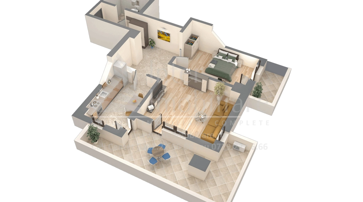 Oferta Apartament nou de vanzare, 2 camere, decomandat, 68 mp, Centru,  Podu Ros- Casa Sindicatelor imagine 2