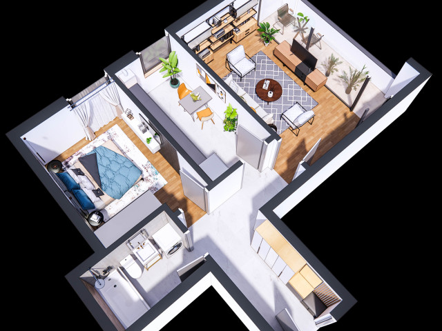 2 camere,  decomandat,  60 mp, de vanzare apartament nou in zona Frumoasa,  (Hlincea) 146528