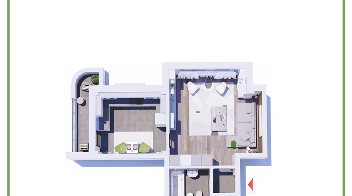 Oferta Apartament nou, 2 camere semidecomandat, 46 mp, Bucium, de vanzare,  La 100 m de Soseaua Bucium, Hotel Diplomatt imagine 1
