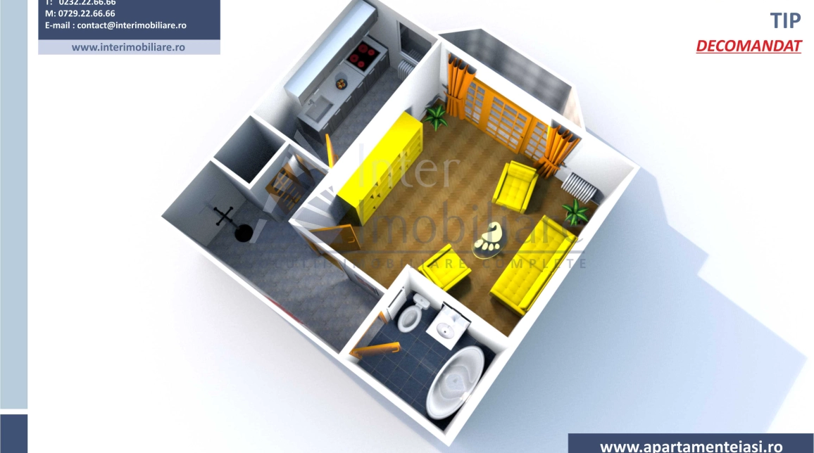 Oferta 1 camera, decomandat, 40 mp, de vanzare apartament nou in zona Pacurari,  Popas Pacurari  imagine 4