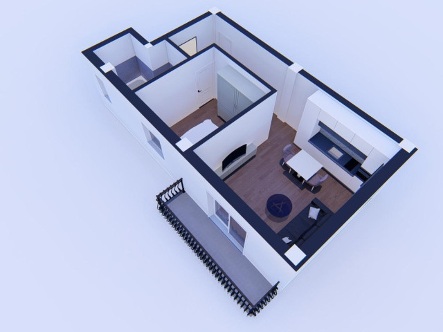 Apartament nou, 2 camere  semidecomandat,  43 mp, CUG, de vanzare,  (Horpaz) 145171