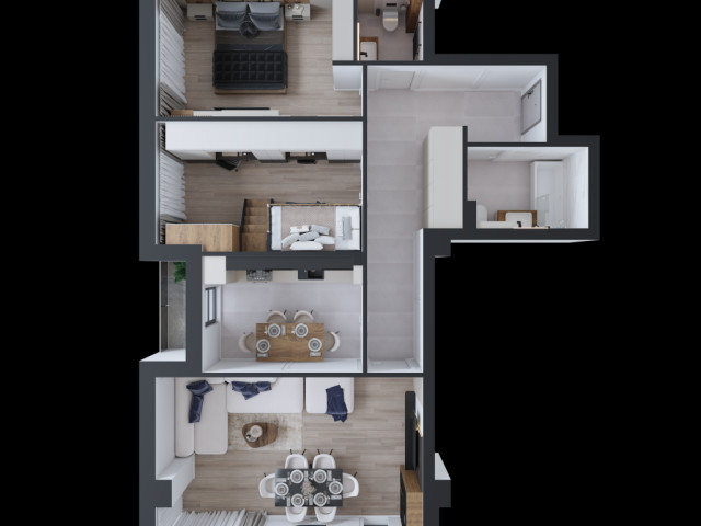 CUG apartament nou  79 mp, 3 camere,  decomandat, de vanzare,  (Bloc nou in constructie) 152249