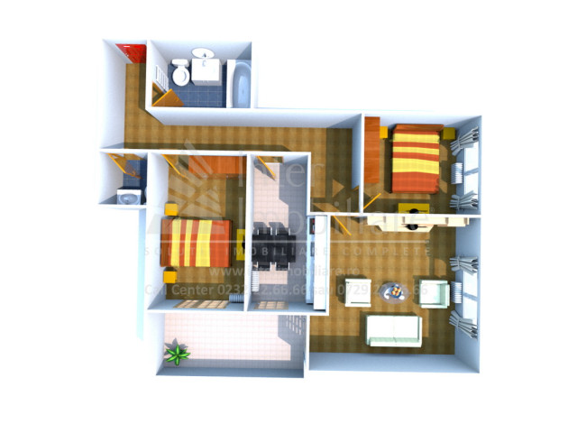 Nicolina apartament nou  80 mp, 3 camere,  decomandat, de vanzare,  (Pizza Nico) 151944
