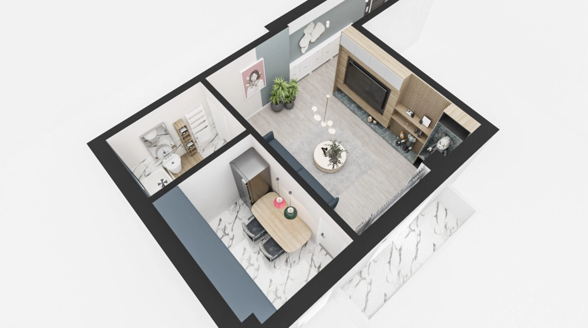 Oferta De vanzare apartament nou, 1 camera, decomandat, 42 mp, Miroslava,  Platoul Insorit imagine 1