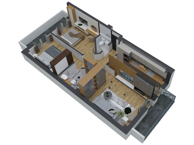 Apartament nou de vanzare, 3 camere,  decomandat,  77 mp, Pacurari,  (500m de la Kaufland - OMV) 136435