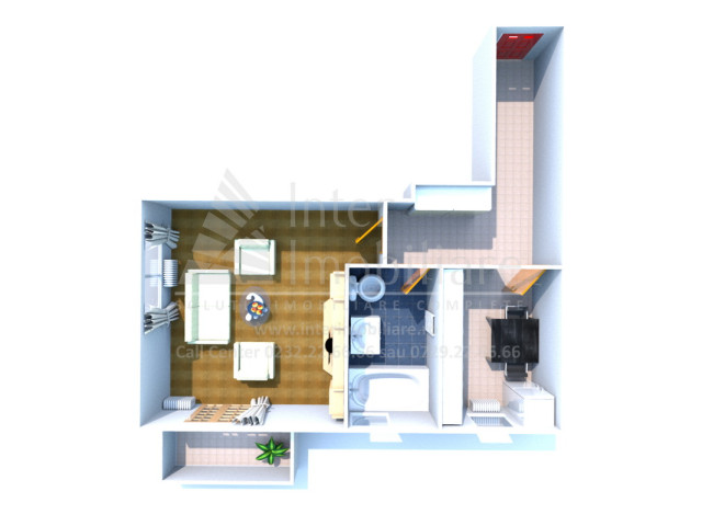 Apartament nou de vanzare, 1 camera,  decomandat,  42 mp, Nicolina,  (Sos Voinesti) 152295