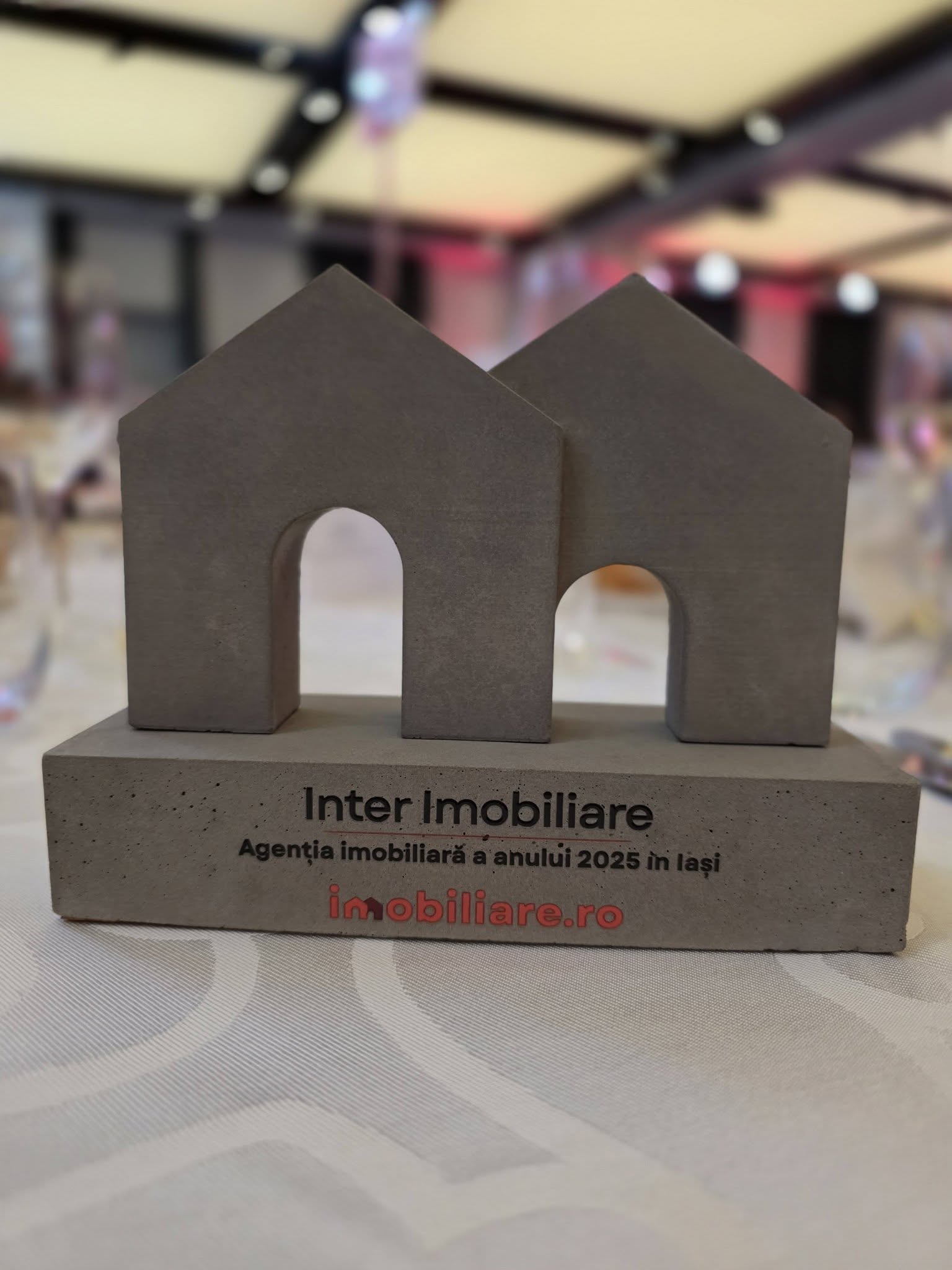 Compania Inter Imobiliare a obtinut pentru al zecelea an consecutiv, trofeul Agentia Imobiliara a anului 2025 in Iasi.