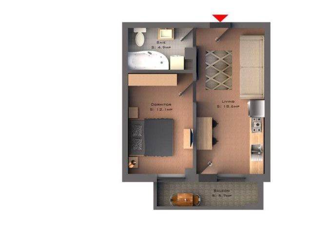 Bucium apartament nou  41 mp, 2 camere,  semidecomandat, de vanzare,  (Visani) 149979