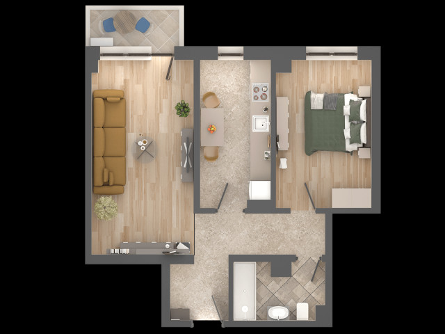 Apartament nou, 2 camere  decomandat,  58 mp, Podu Ros, de vanzare,  (Dedeman) 147846