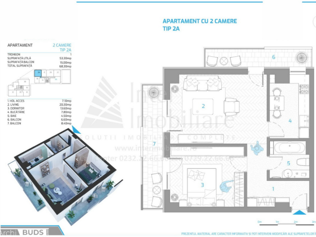 De vanzare apartament nou, 2 camere,  decomandat,  66 mp, Nicolina,  (Rond Vechi) 158582