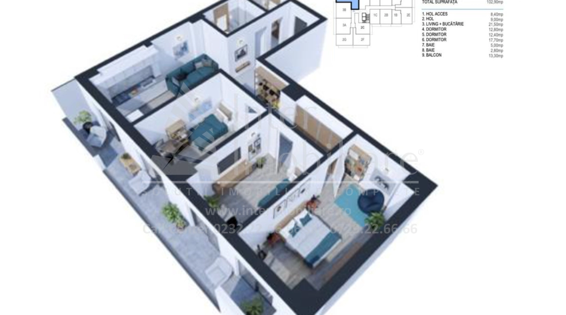 Oferta Apartament nou, 4 camere decomandat, 103 mp, CUG, de vanzare,  BRD imagine 2