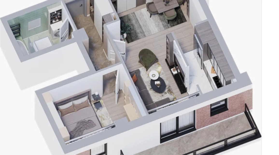 Oferta 2 camere, open-space, 60 mp, de vanzare apartament nou in zona Galata,  Platoul Galata- Cartier de blocuri noi imagine 2