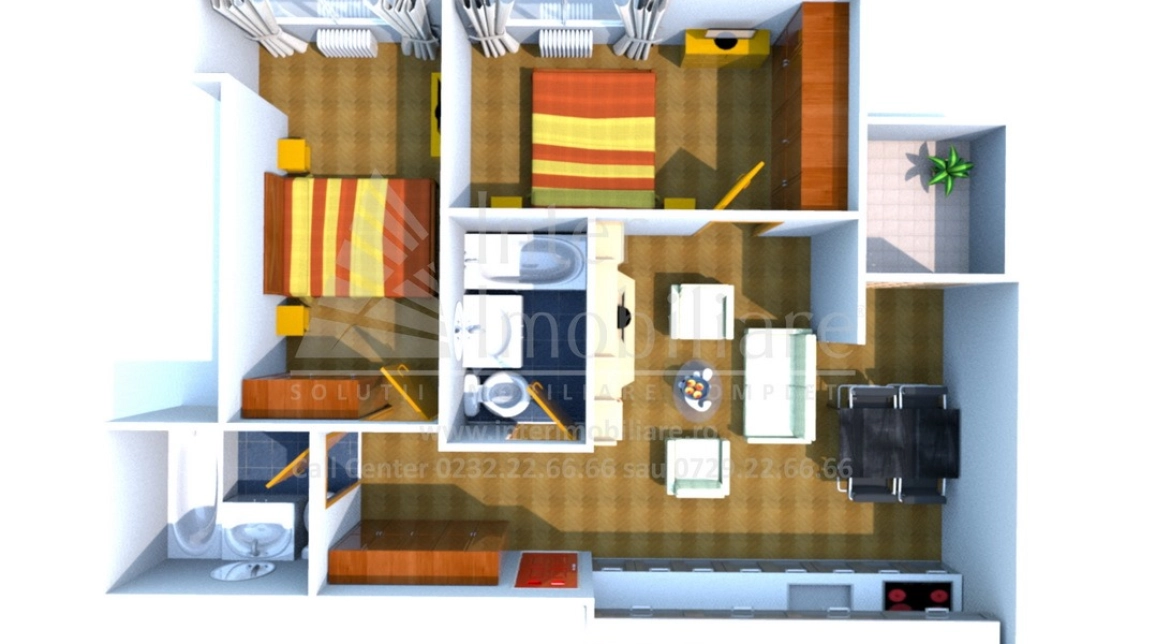 Oferta De vanzare apartament nou, 3 camere, open-space, 88 mp, Podul de Fier,  CA Roseti imagine 6