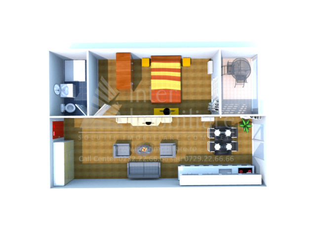 Mamaia Nord apartament nou  45 mp, 2 camere,  open-space, de vanzare,   161799