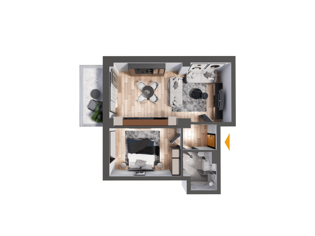 Nicolina apartament nou  61 mp, 2 camere,  open-space, de vanzare,  (Selgros) 158809