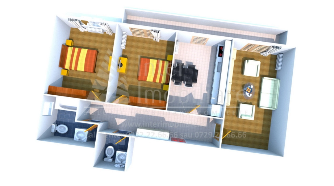 Oferta 3 camere, decomandat, 84 mp, de vanzare apartament nou in zona Bucium,  Visani - 1,5km de la Bellaria imagine 1