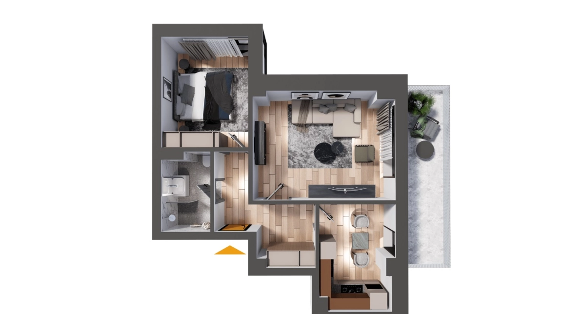Oferta Apartament nou de vanzare, 2 camere, decomandat, 67 mp, Nicolina,  Rond Vechi imagine 2