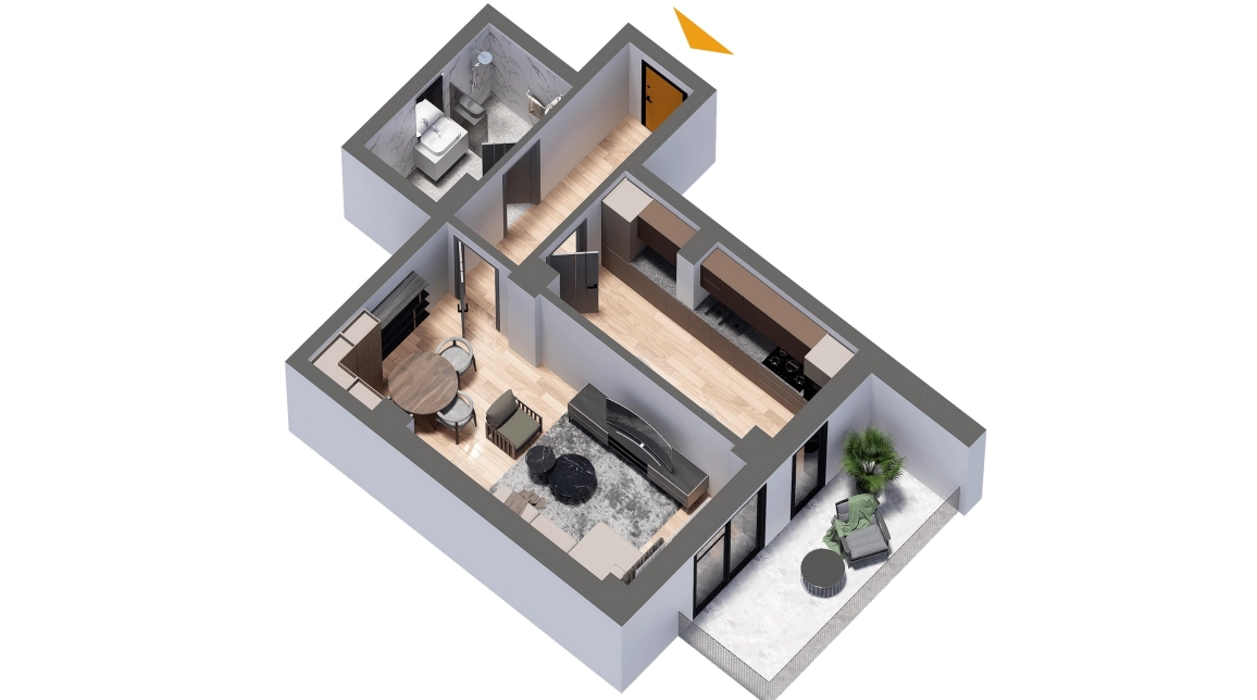 Oferta CUG apartament nou 55 mp, 1 camera, decomandat, de vanzare,  Piata CUG imagine 6