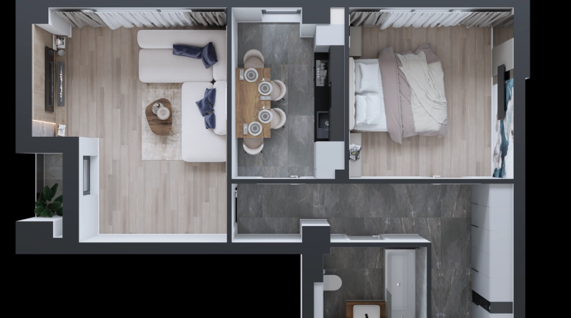 Oferta Apartament nou de vanzare, 2 camere, decomandat, 56 mp, CUG,  Vama Tehnopolis imagine 3