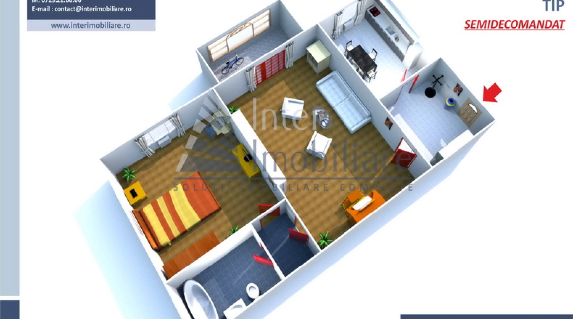 Oferta Apartament de vanzare, 2 camere, semidecomandat, 42 mp, Mircea cel Batran imagine 1