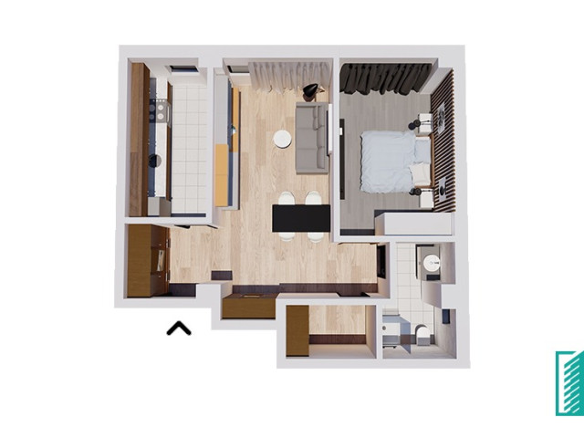 Bucium apartament nou  53 mp, 2 camere,  decomandat, de vanzare,  (Visani) 139184