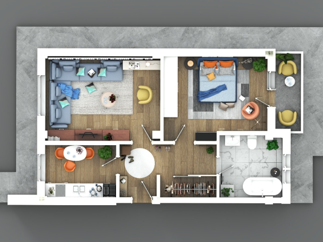 De vanzare apartament nou, 2 camere,  decomandat,  64 mp, Visani,  (Profi Visan) 161772