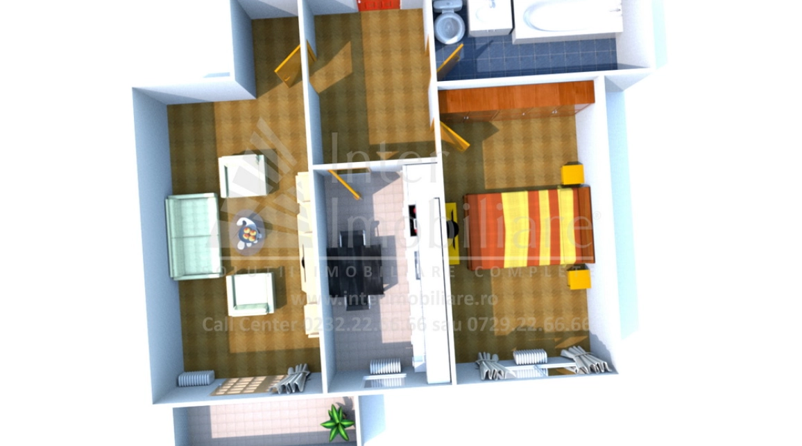 Oferta 2 camere, decomandat, 56 mp, de vanzare apartament nou in zona Miroslava,  Platou Galata imagine 2