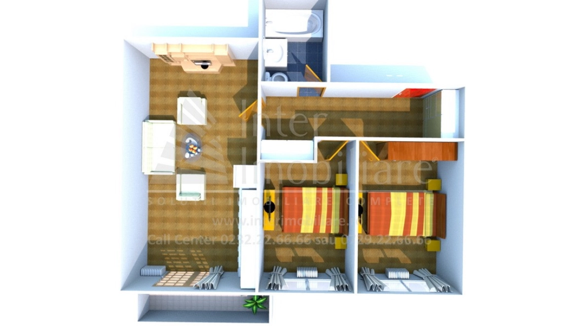 Oferta Apartament nou de vanzare, 3 camere, open-space, 67 mp, Bucium,  Profi Visan imagine 1