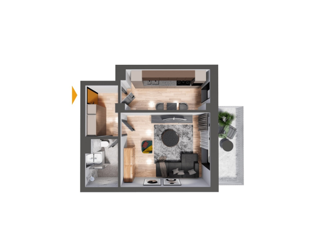 1 camera,  decomandat,  50 mp, de vanzare apartament nou in zona CUG,  (Rond Vechi) 159138