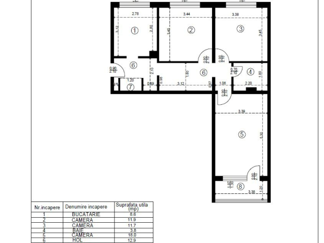 De vanzare apartament, 3 camere,  decomandat,  71 mp, Alexandru cel Bun,  (Alexandru cel Bun Bulevard) 162532