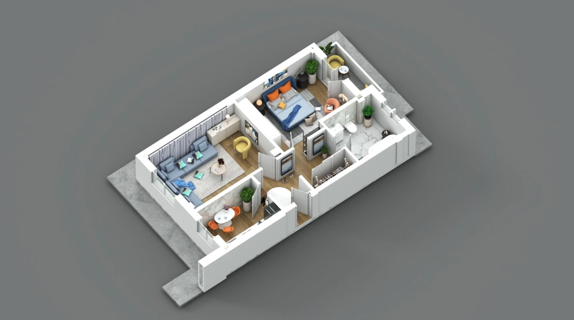 Oferta De vanzare apartament nou, 2 camere, decomandat, 64 mp, Visani,  Profi Visan imagine 3