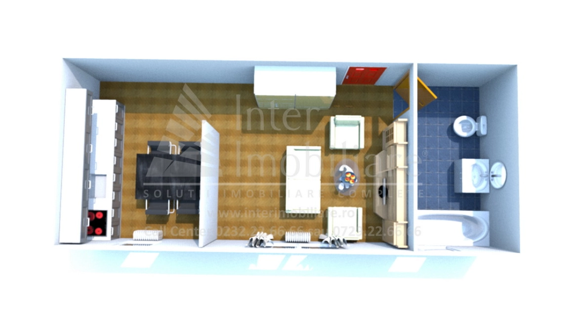 Oferta CUG apartament 48 mp, 2 camere, open-space, de vanzare,  Lunca Cetatuii Cartier Visoianu imagine 2