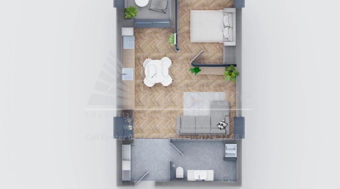 Oferta 1 camera, decomandat, 43 mp, de vanzare apartament nou in zona Tatarasi,  Lac Venetia imagine 1