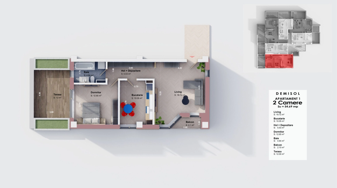 Oferta Visani apartament nou 55 mp, 2 camere, decomandat, de vanzare,  Profi Visan imagine 3