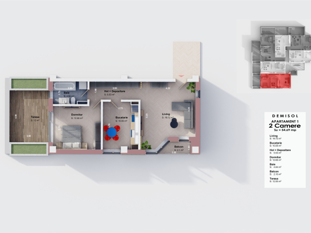 Visani apartament nou  55 mp, 2 camere,  decomandat, de vanzare,  (Profi Visan) 159144