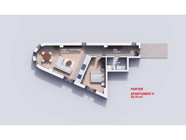 2 camere,  open-space,  53 mp, de vanzare apartament nou in zona Visani,  (TLT Visan) 160103