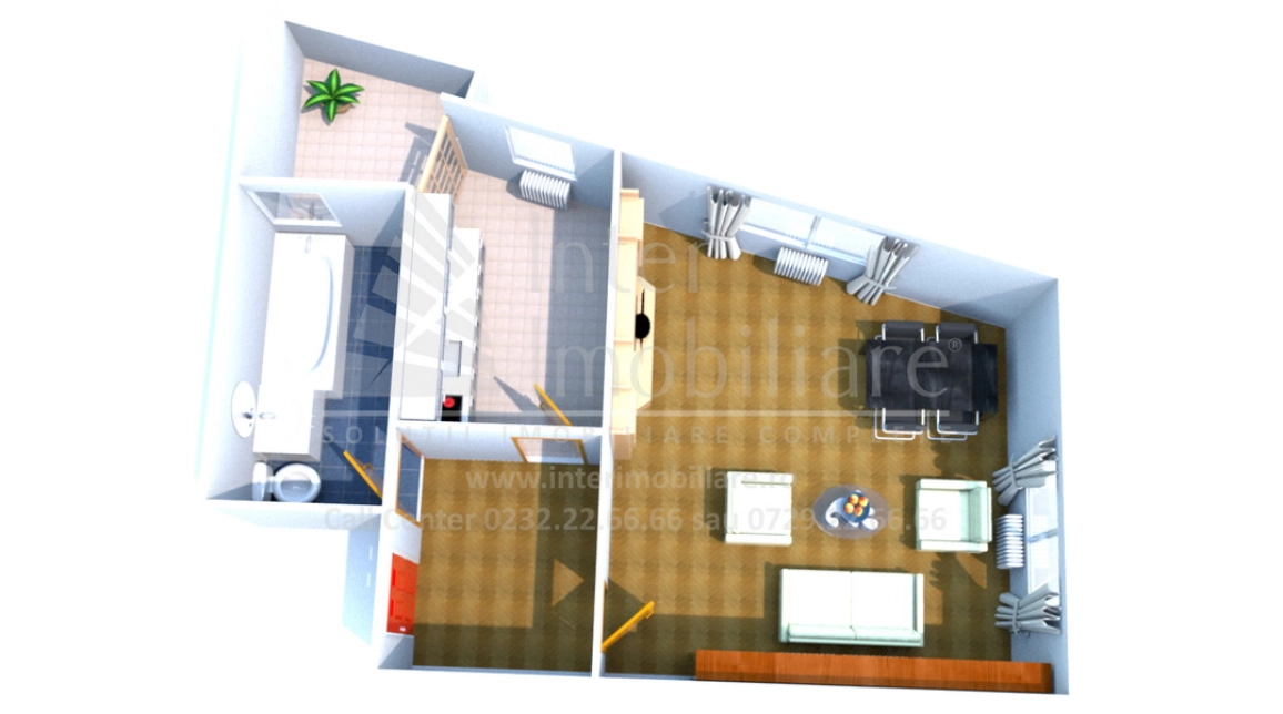 Oferta Apartament nou de vanzare, 1 camera, decomandat, 47 mp, Nicolina,  Pizza Nico imagine 1