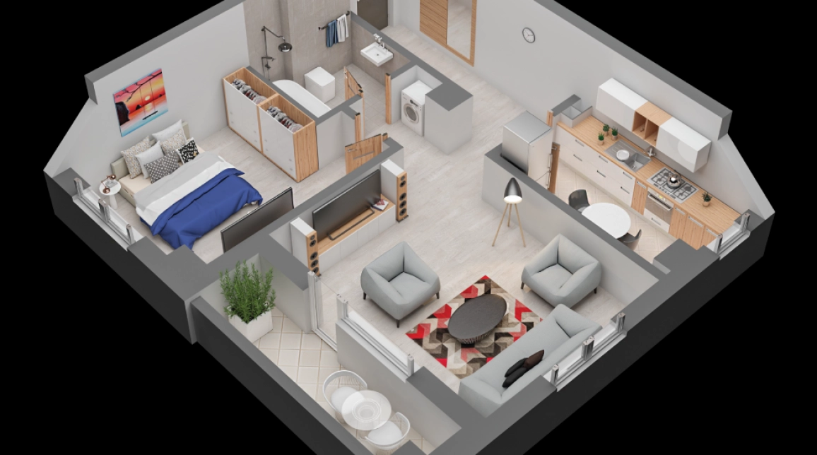 Oferta De vanzare apartament nou, 2 camere, decomandat, 58 mp, Alexandru cel Bun,  Bloc nou Tigarete - Lidl Dacia imagine 2