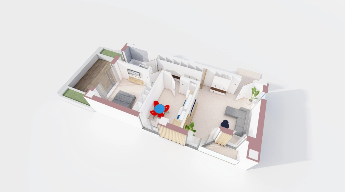 Oferta Visani apartament nou 55 mp, 2 camere, decomandat, de vanzare,  Profi Visan imagine 2